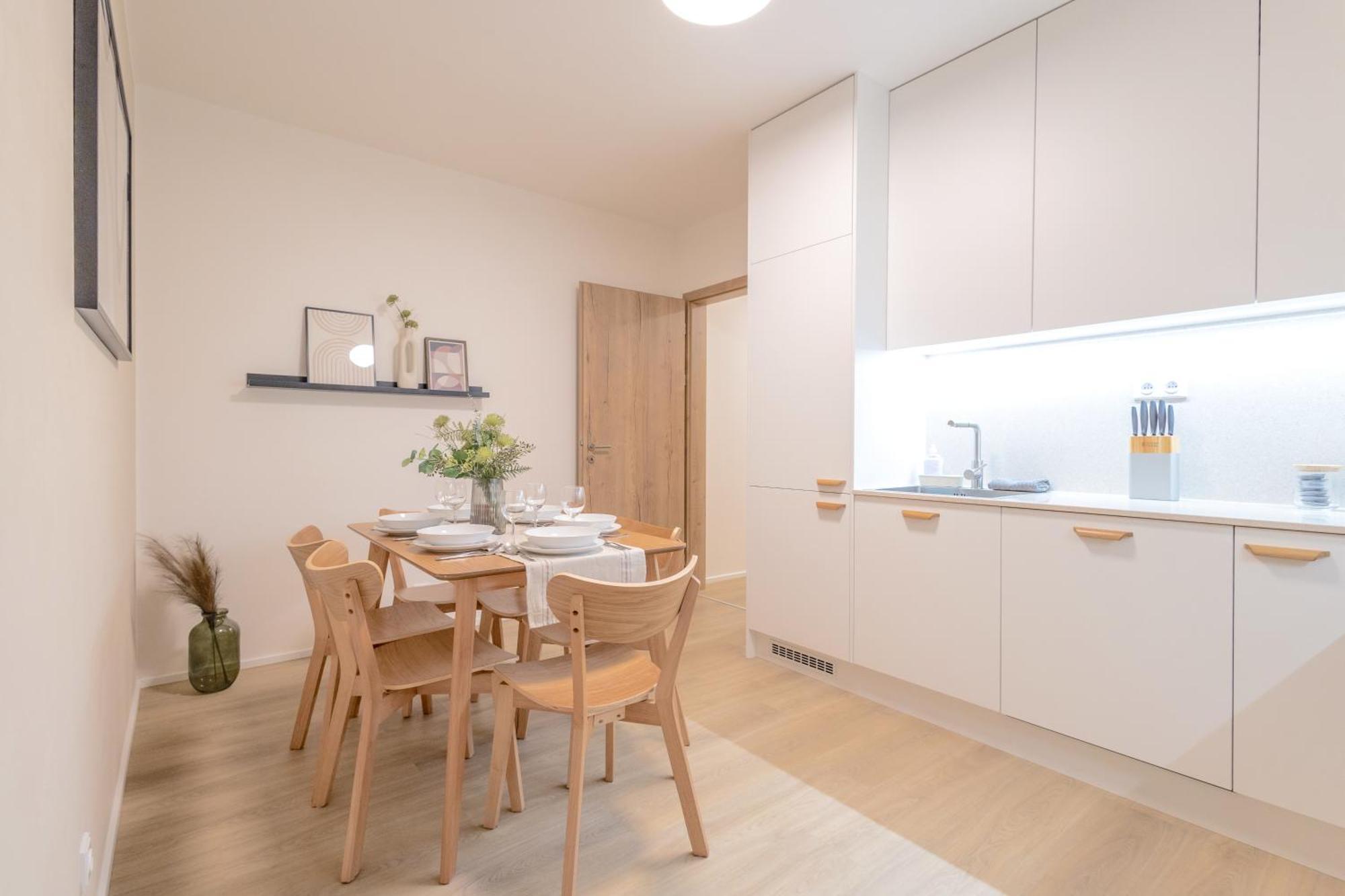 Bright 2Br - 7Th Floor, Balcony, Free Parking By Gravity Pragueアパートメント エクステリア 写真